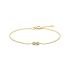 Armband, 14krt.goud met zirkonia  infinity (lengte: 16-18cm.) - 24837