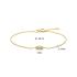Armband, 14krt.goud met zirkonia  infinity (lengte: 16-18cm.) - 24837