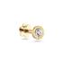Jackie Flat back piercing, 14krt.goud "Vintage White Topaz" (4mm.) - 24841