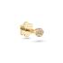 Jackie Flat back piercing, 14krt.goud "White Topaz Pave" (2,5mm.) - 24842