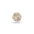 Jackie Flat back piercing, 14krt.goud "White Topaz Pave" (2,5mm.) - 24842