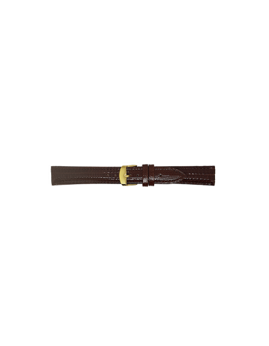 Horlogeband 14mm Bruin, Tejus print - 24850