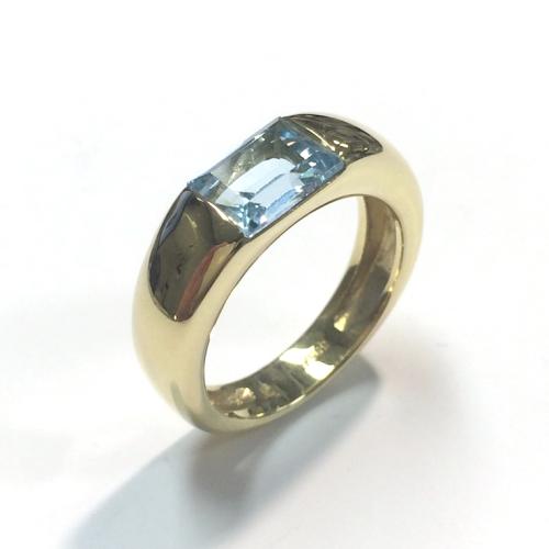 Pas Diamonds Ring, 14krt.goud met topaas (maat 17) - 3275