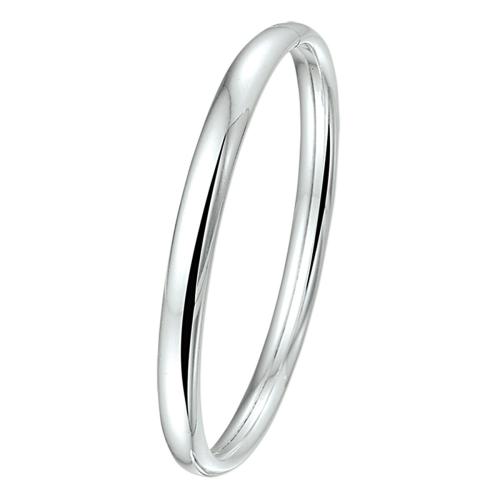 HC Bangle, zilver halfrond (6x60mm.) - 8227