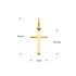 Hanger, 14krt.goud Kruisje (9x13mm.) - 9079