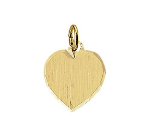 HC Hanger, 14krt.goud graveerplaatje hart (13mm.) - 9559