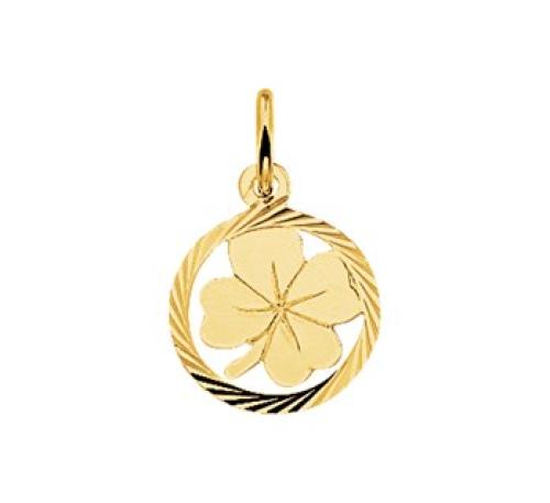 HC Hanger, 14krt.goud klaver (13mm.) - 9739