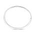 Bangle, zilver mret dopsluiting vlakke buis 5mm. (diameter: 60mm.) - 9831