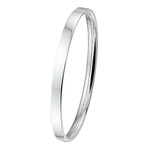 HC Bangle, zilver vlak (breedte: 5mm.) - 9831