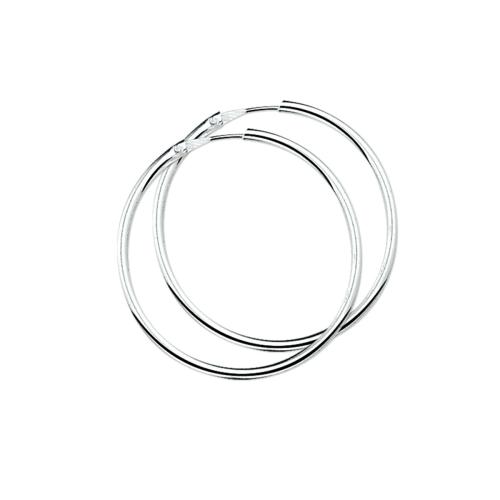 Oorringen, zilver (30x2mm.) - 9832