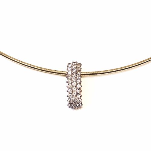 HC Hanger, 14krt.goud met zirconia (excl.colllier) - 9897